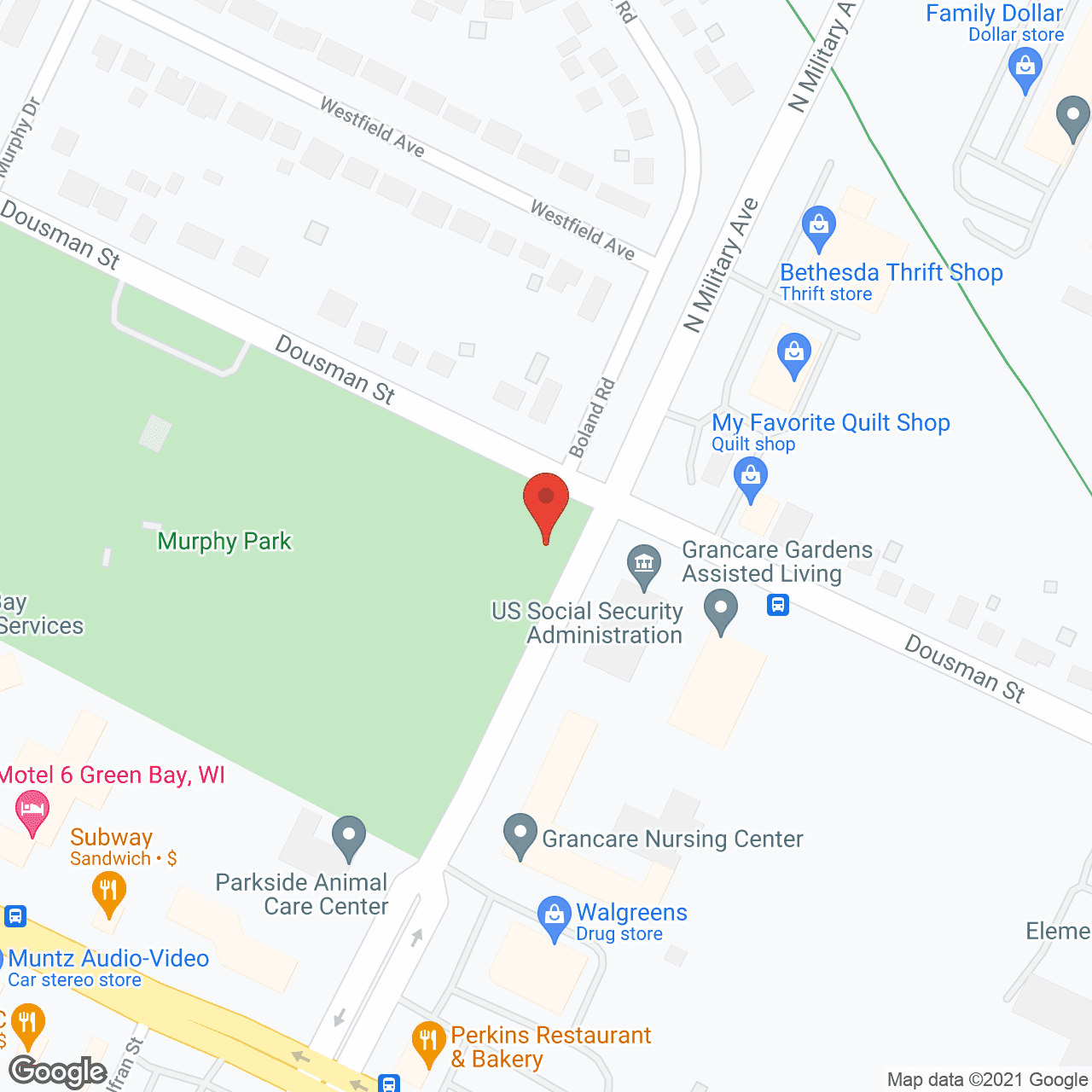 Map of the neighborhood around New Perspective Howard