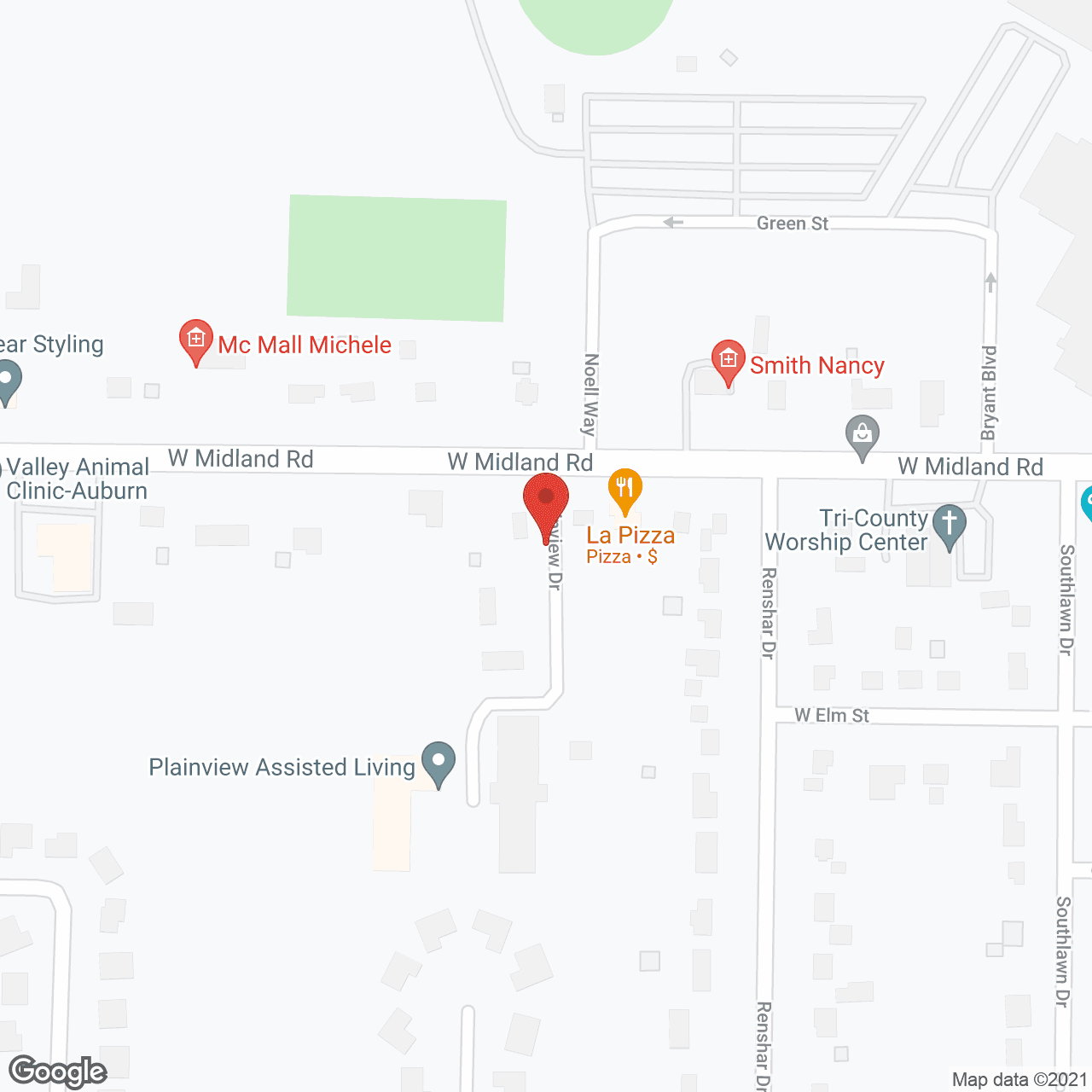 Map of the neighborhood around Plainview Senior Neighborhood - Assisted Living