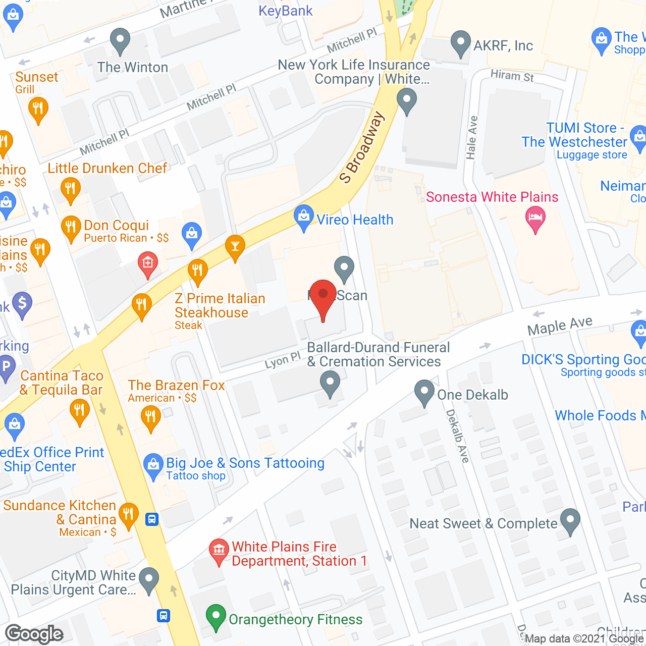 Map of the neighborhood around Hearthstone Alzheimer's Care - White Plains
