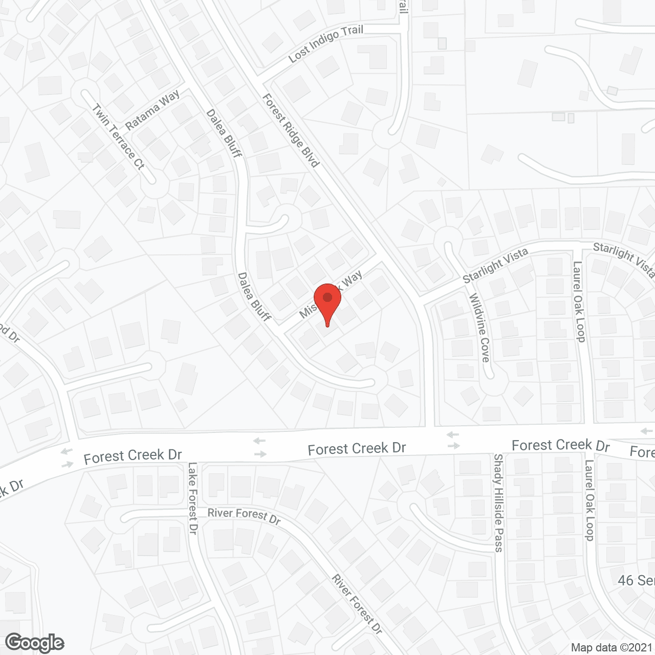 Map of the neighborhood around Alpha House I