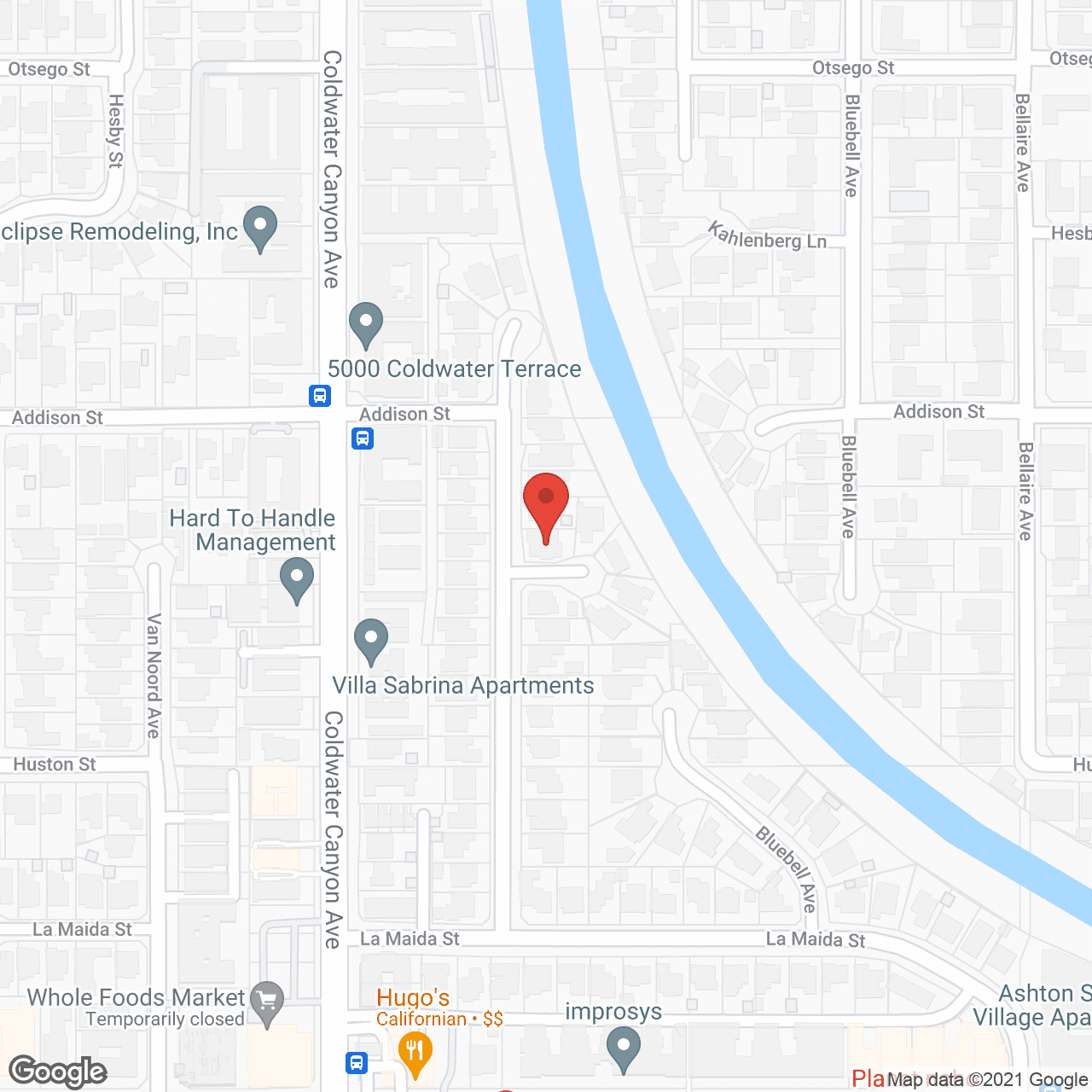 Map of the neighborhood around Studio City Comfort Care - Alcove