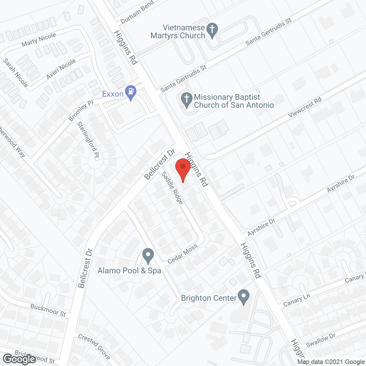 Map of the neighborhood around Ortega's Home Style Assisted Living