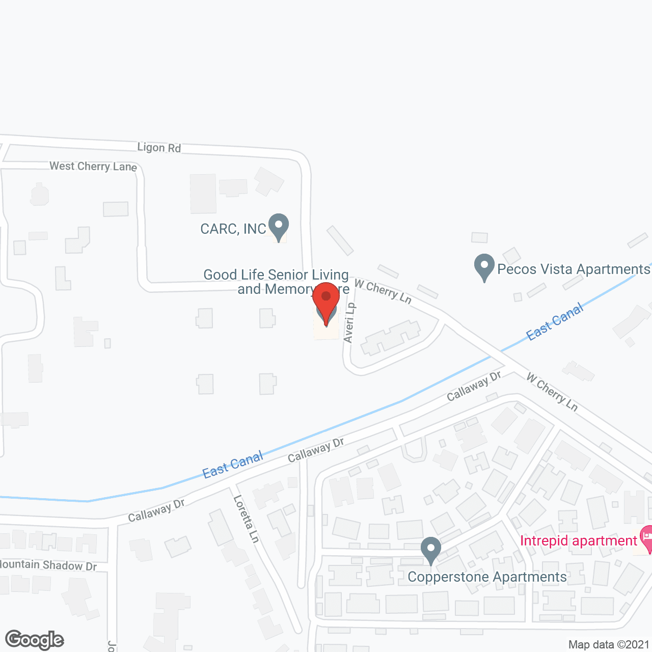 Map of the neighborhood around Good Life Senior Living And Memory Care