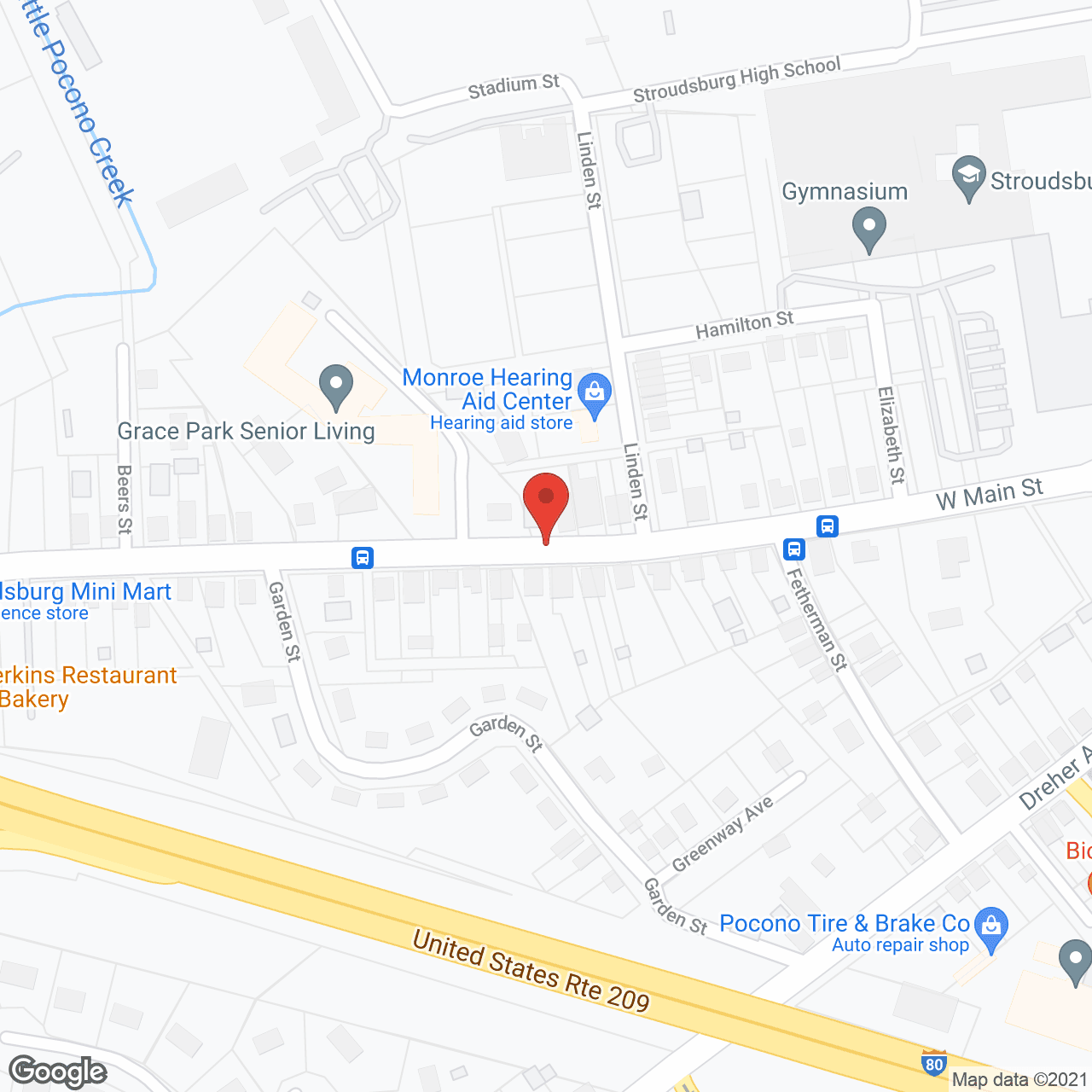 Map of the neighborhood around Grace Park Seniors Living Well
