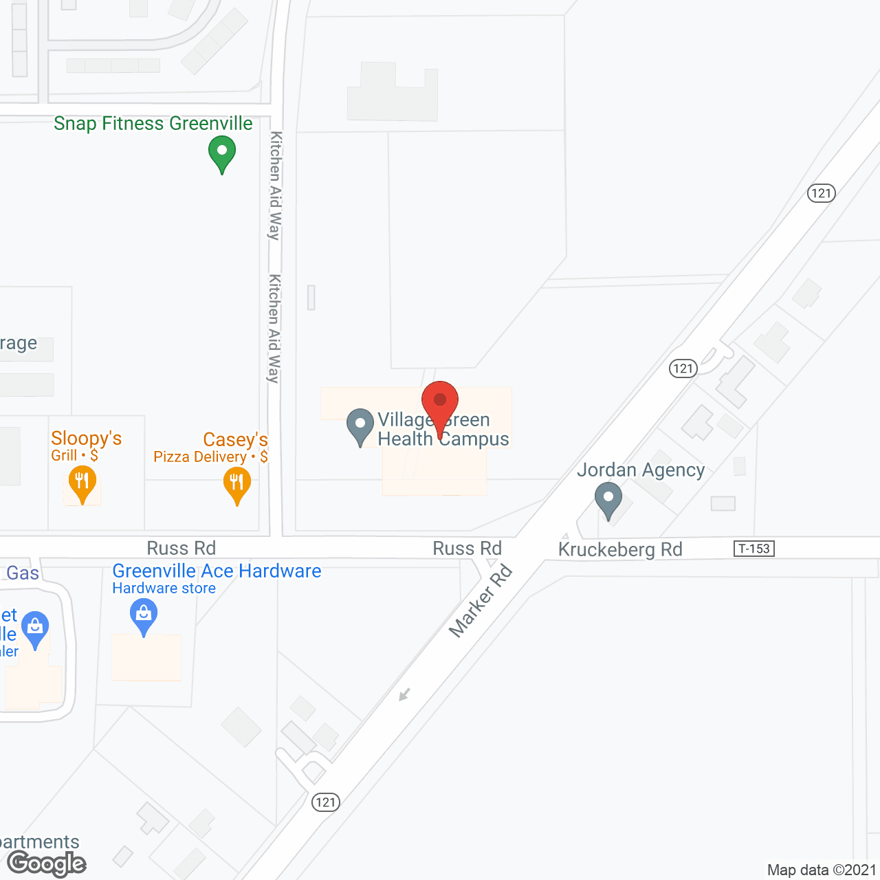 Map of the neighborhood around Village Green Health Campus