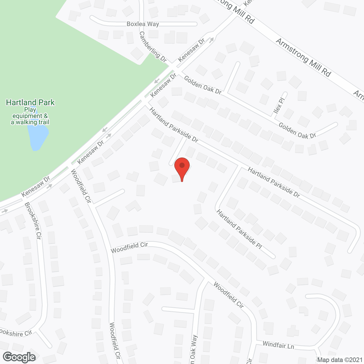Map of the neighborhood around Legacy Reserve at Fritz Farm