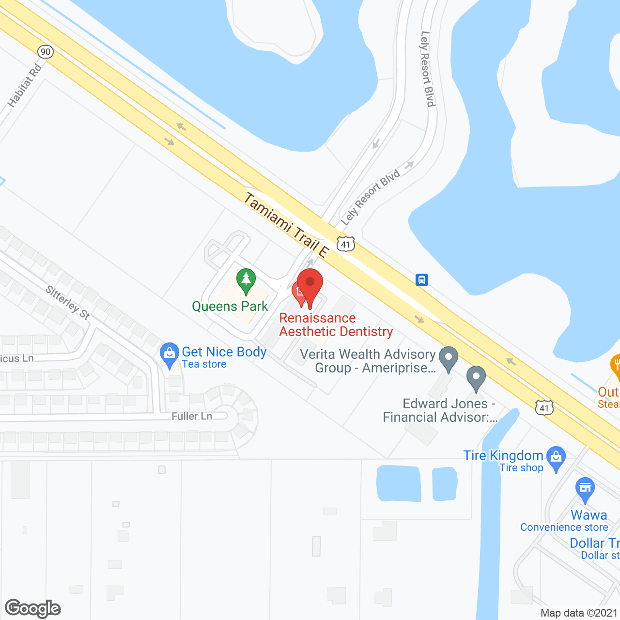 Map of the neighborhood around The Arlington of Naples