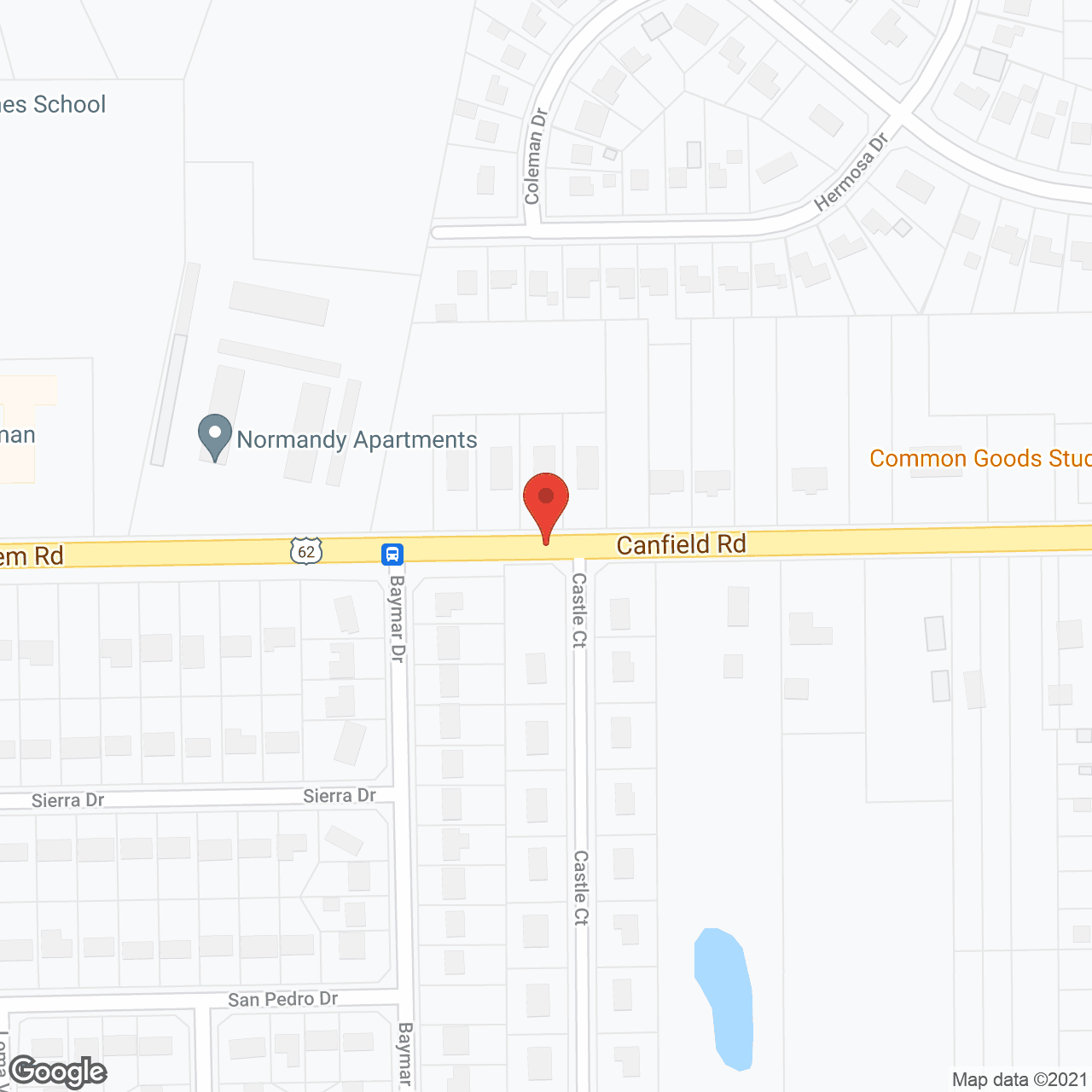 Map of the neighborhood around The Addison of Cornersburg