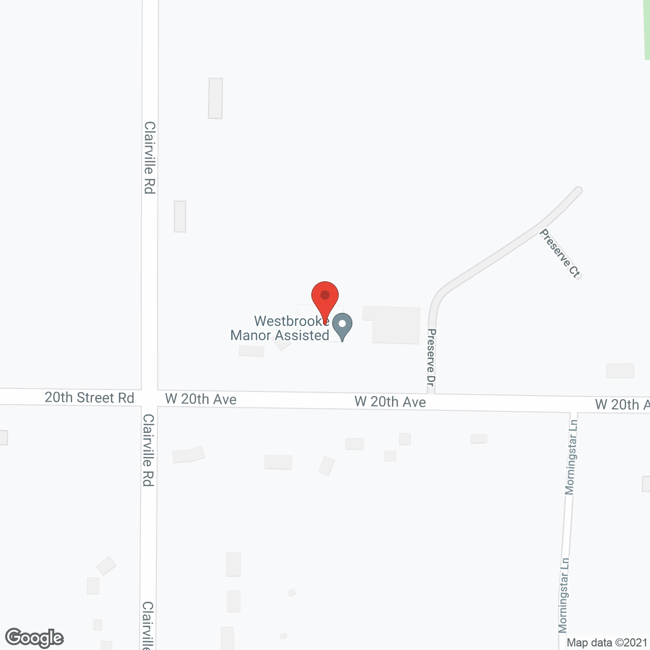 Map of the neighborhood around Westbrooke Manor Assisted Living and Memory Care