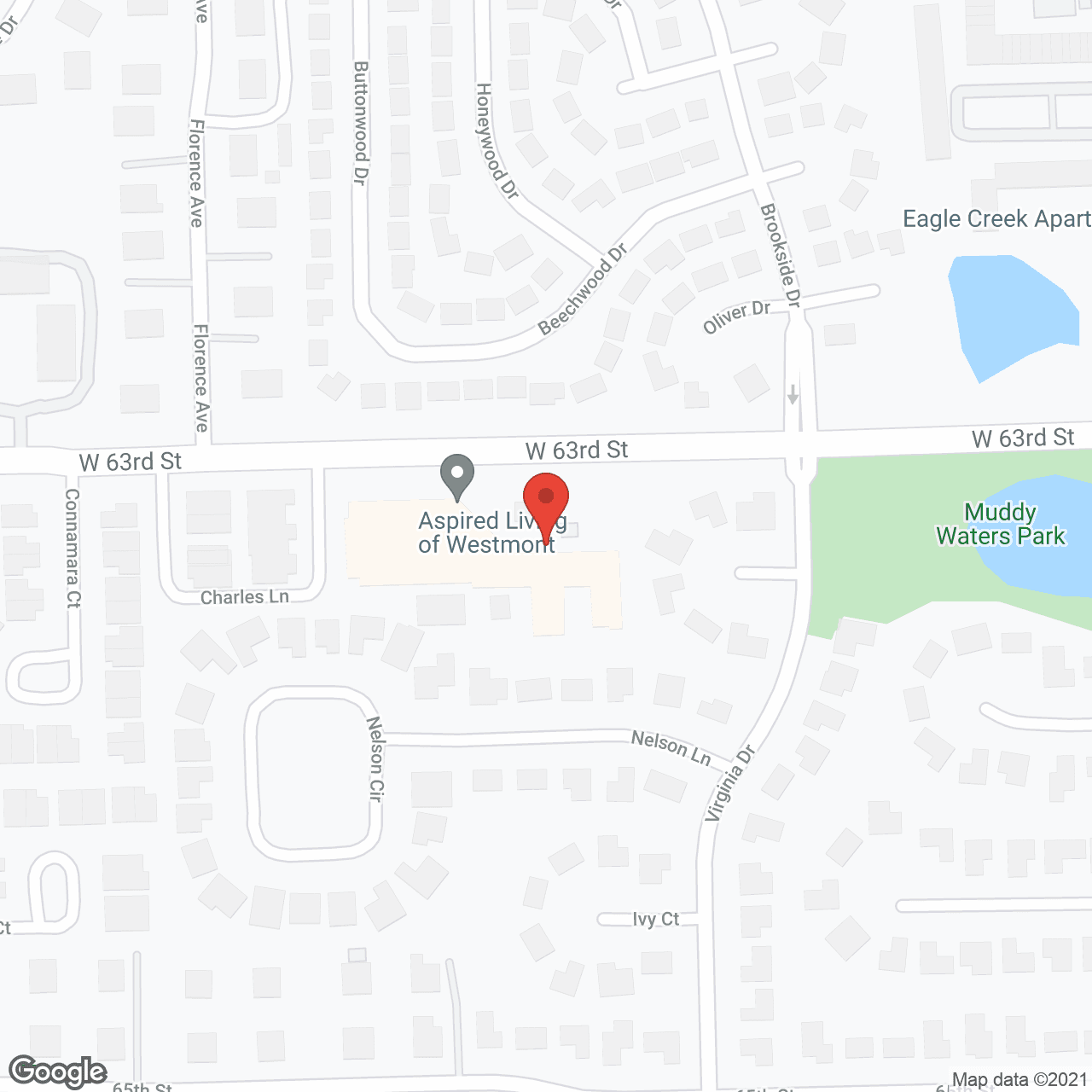 Map of the neighborhood around Sunrise of Westmont