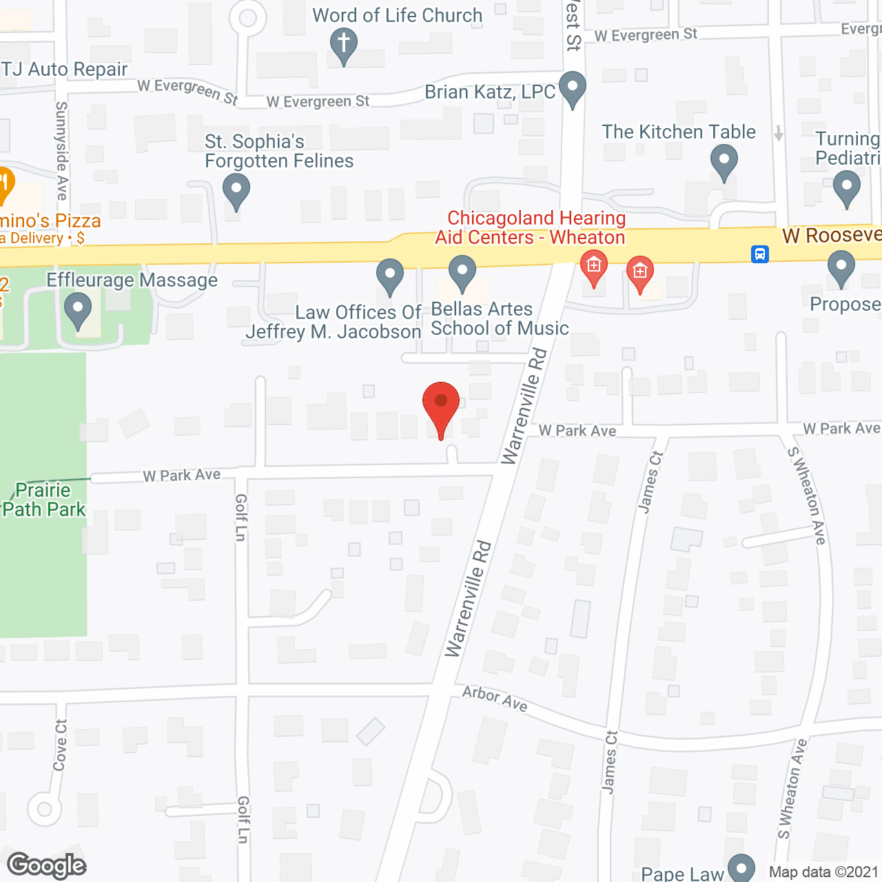 Map of the neighborhood around Alto Wheaton