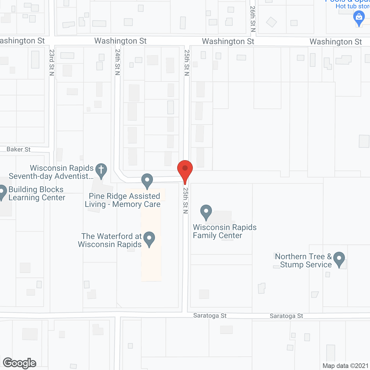 Map of the neighborhood around The Waterford at Wisconsin Rapids