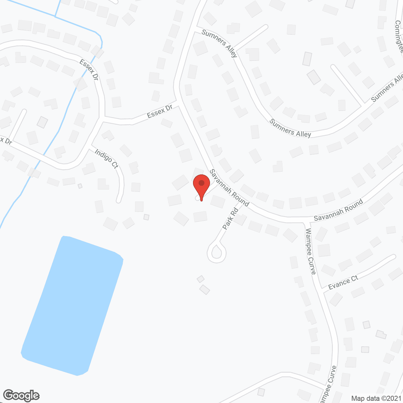 Map of the neighborhood around Harmony at Wescott