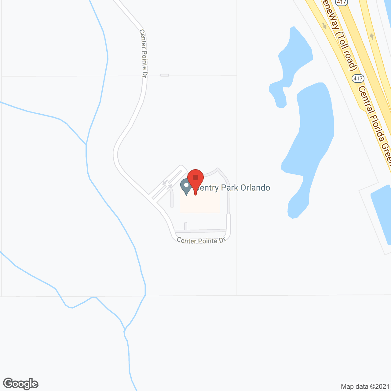 Map of the neighborhood around Gentry Park