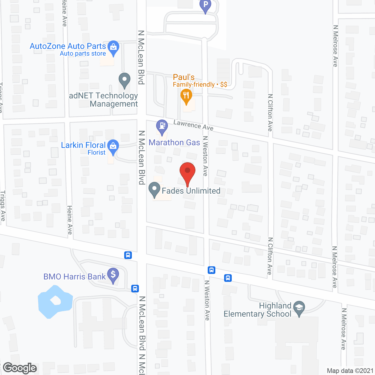 Map of the neighborhood around The Sheridan at Tyler Creek