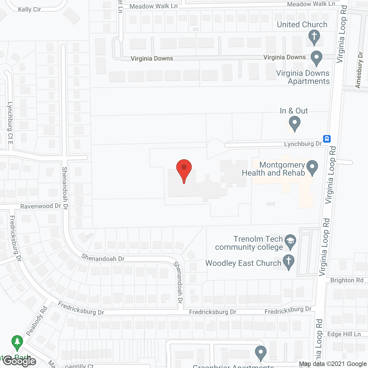 Map of the neighborhood around Oxton Place of Montgomery