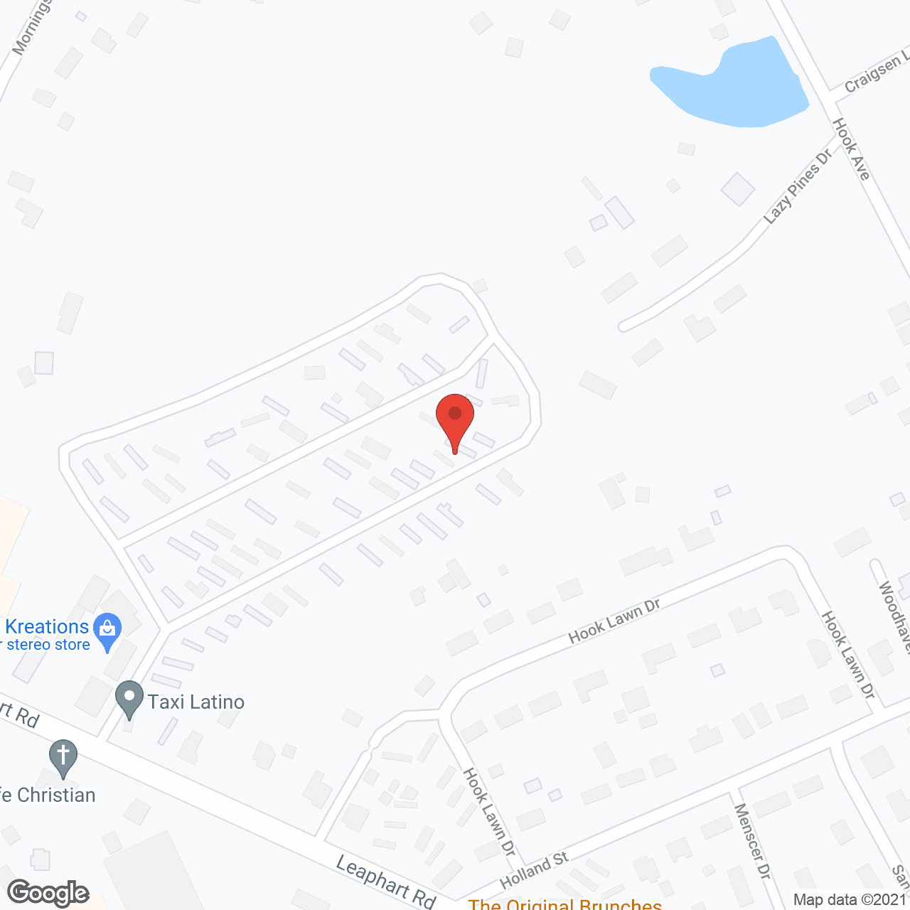 Map of the neighborhood around Colonial Gardens