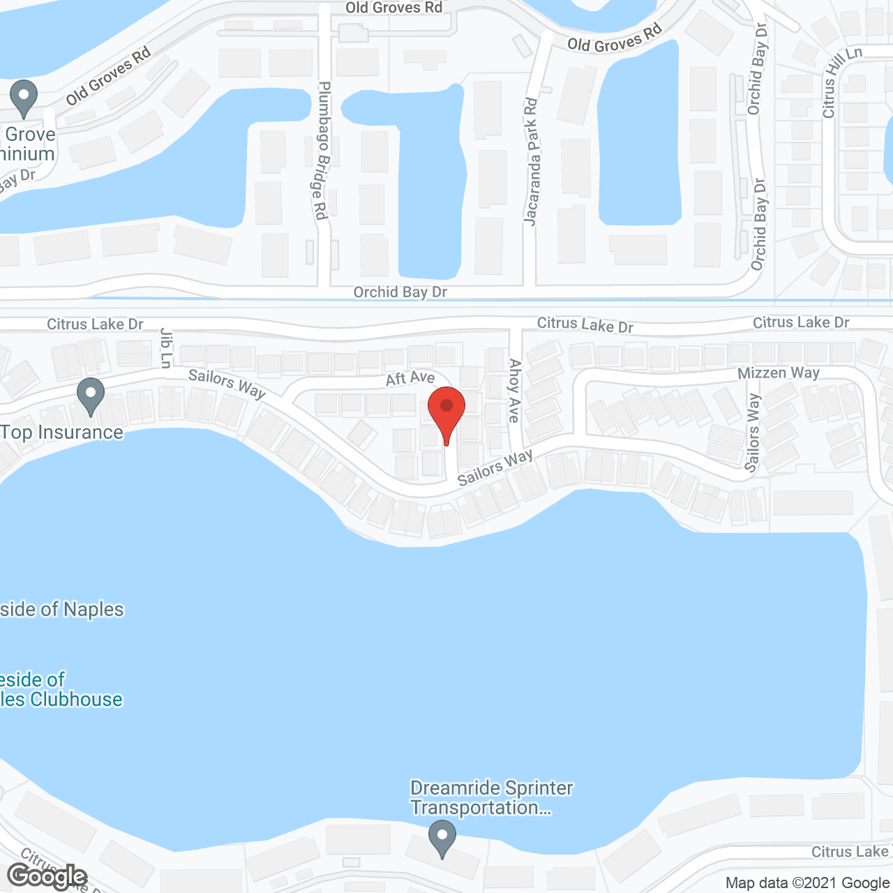 Map of the neighborhood around Bayshore Memory Care