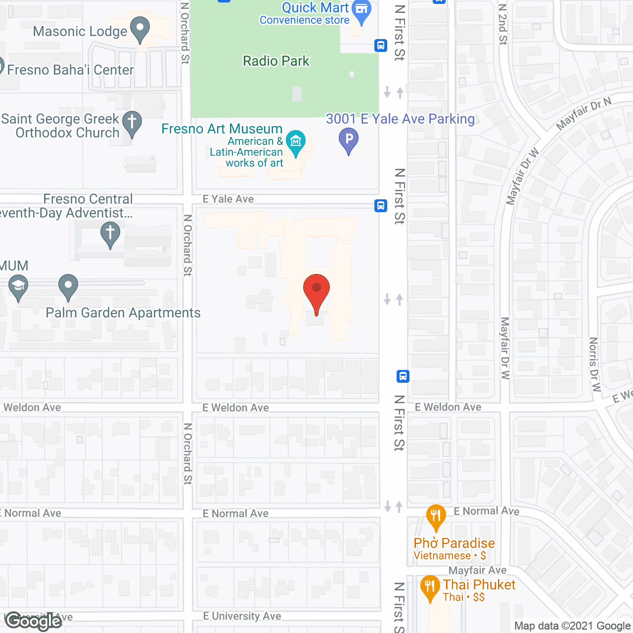 Map of the neighborhood around Nazareth House