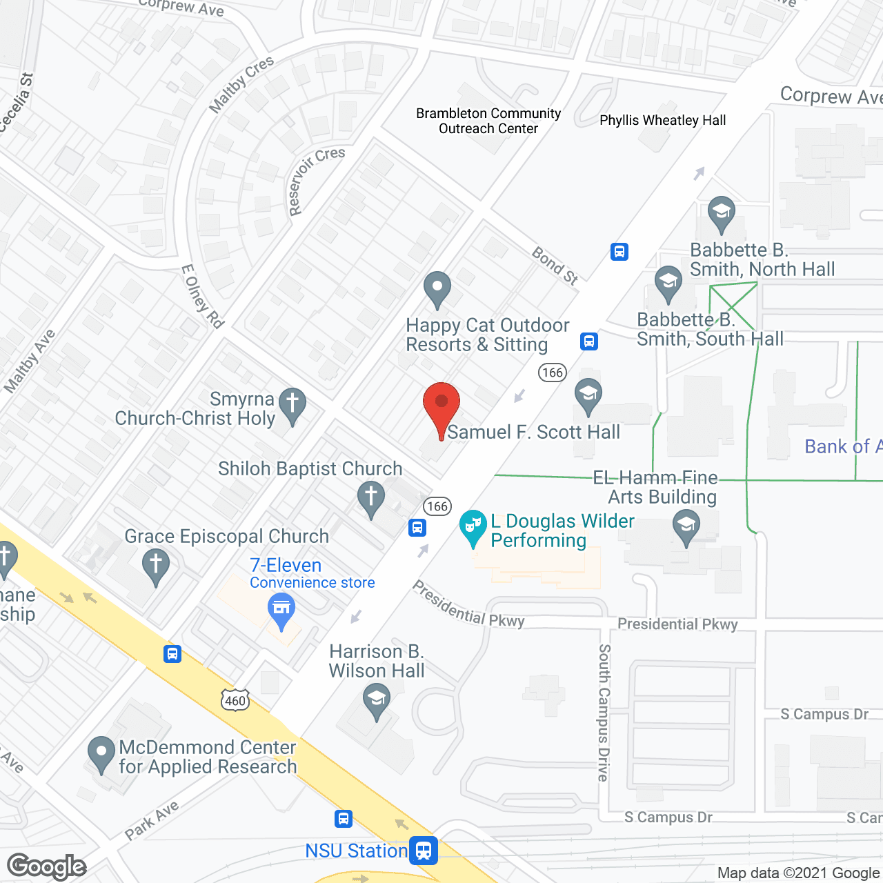 Map of the neighborhood around Shepherd's Village at Park Avenue