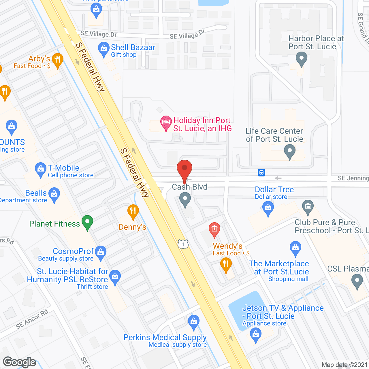 Map of the neighborhood around Harbor Place at Port St. Lucie