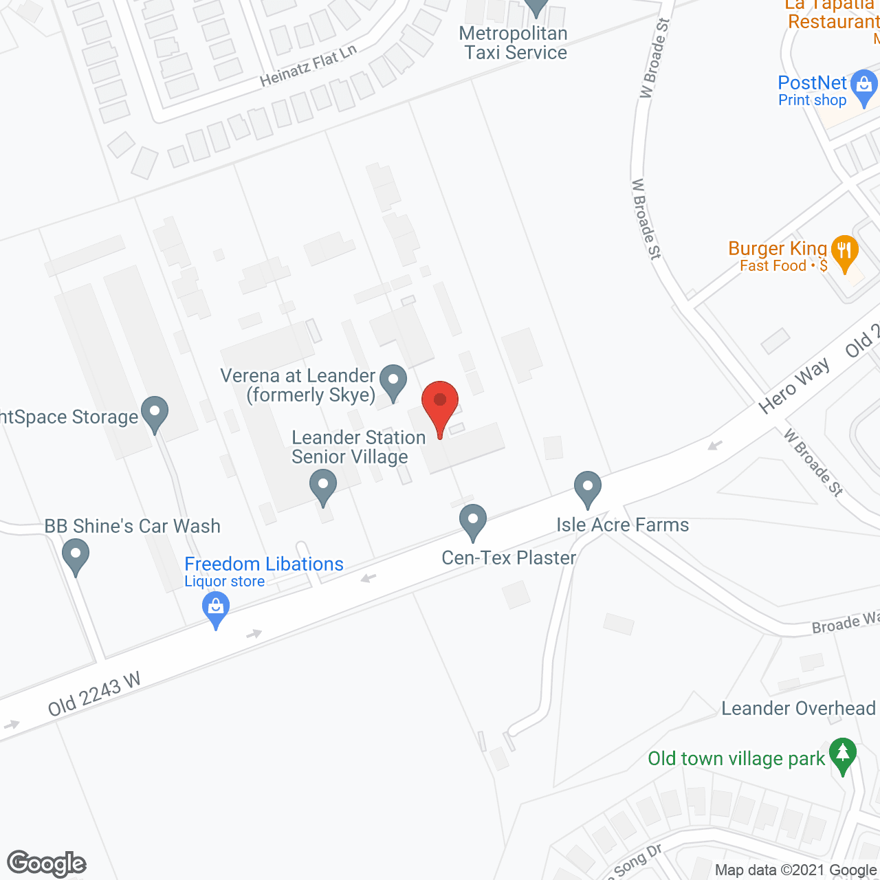 Map of the neighborhood around Verena at Leander