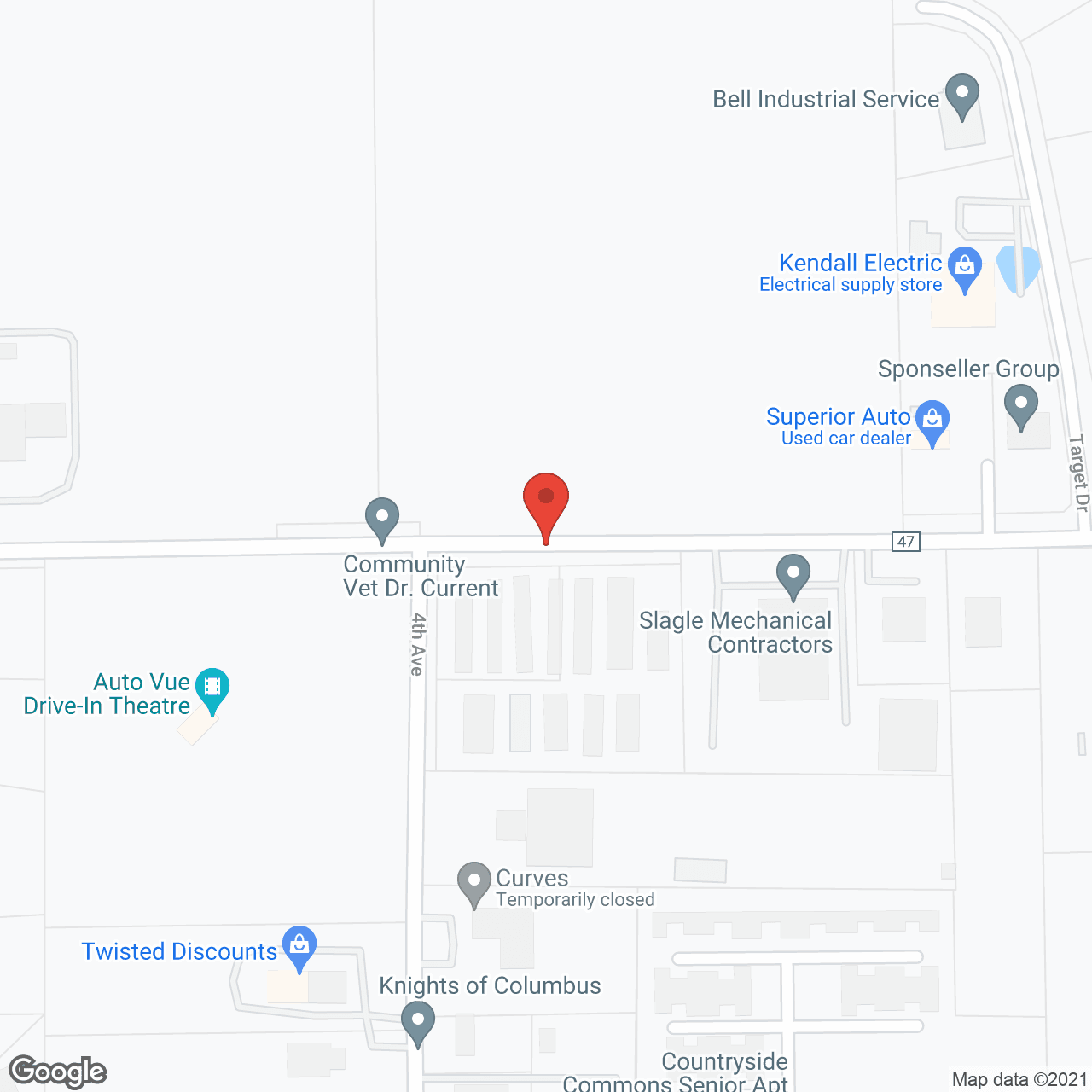 Map of the neighborhood around Landings of Sidney