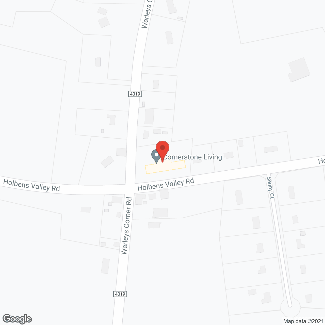 Map of the neighborhood around Cornerstone Living