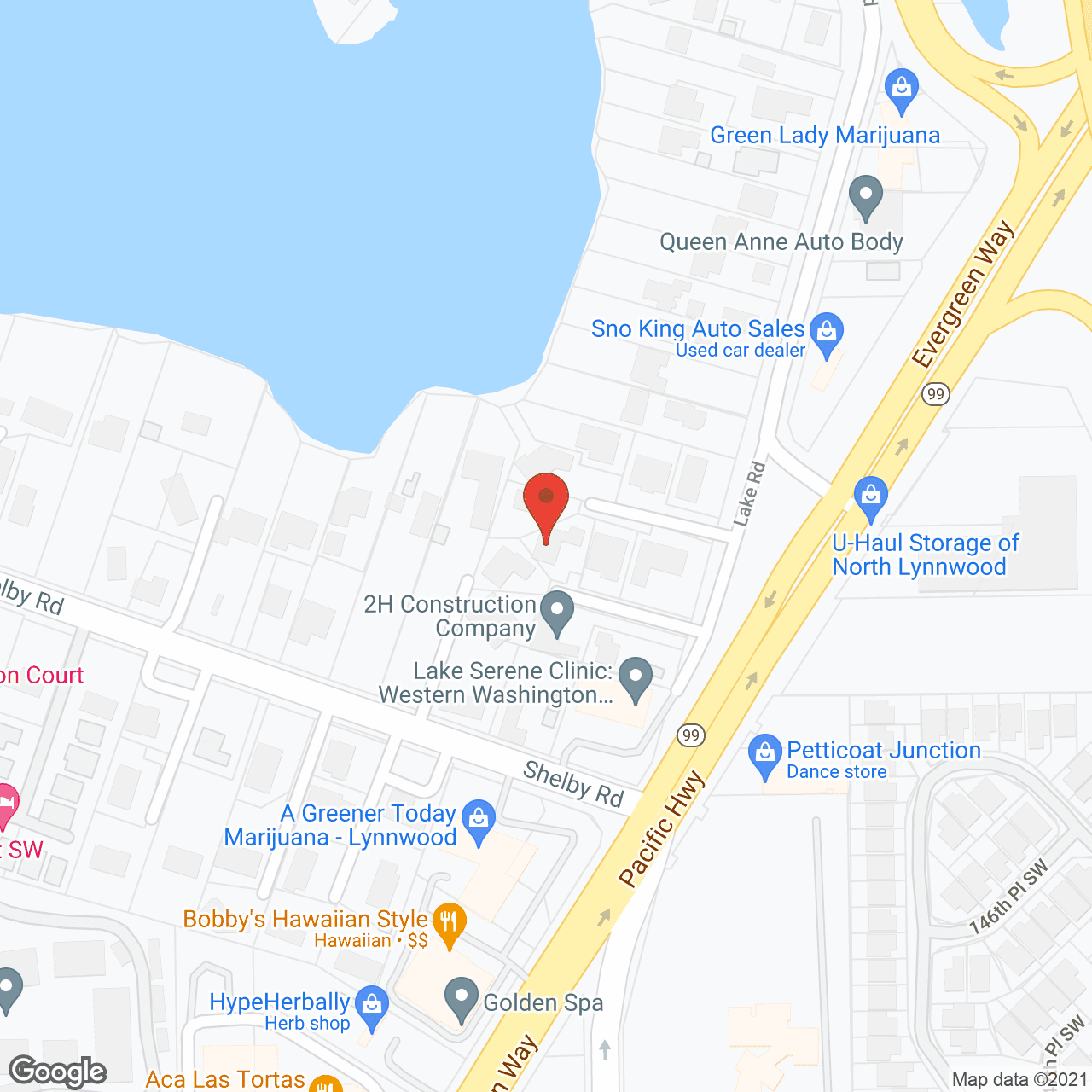 Map of the neighborhood around Elena's Home at Lake Road