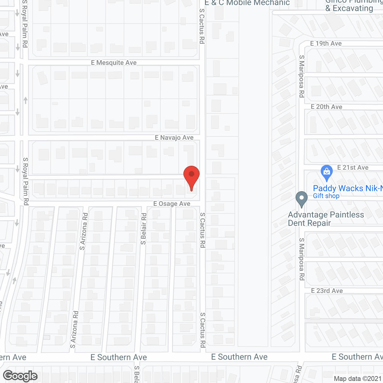 Map of the neighborhood around IGH Adult Care II