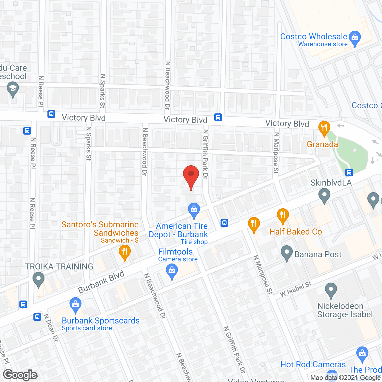 Map of the neighborhood around Anthony’s and Eli’s Board and Care