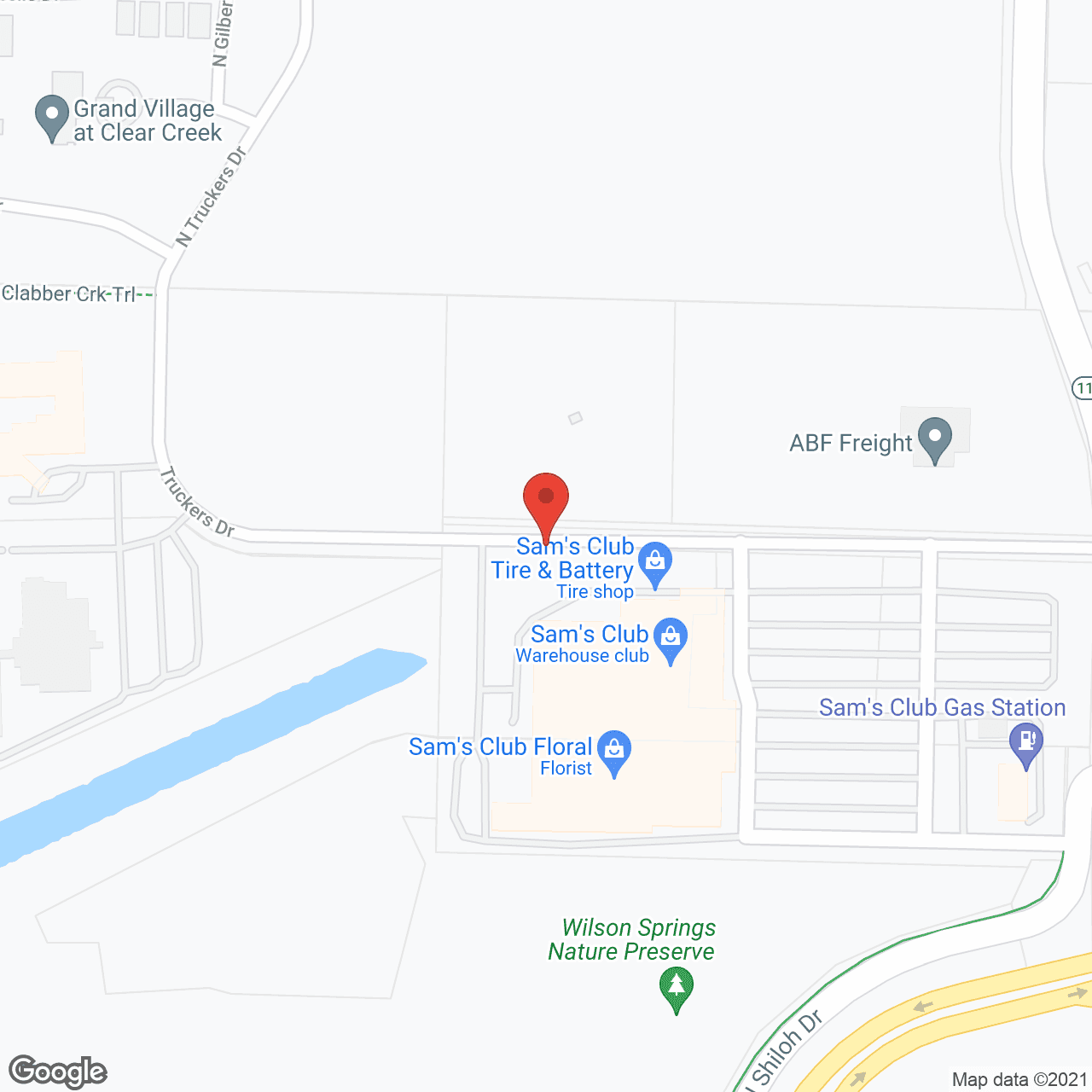 Map of the neighborhood around Clear Creek