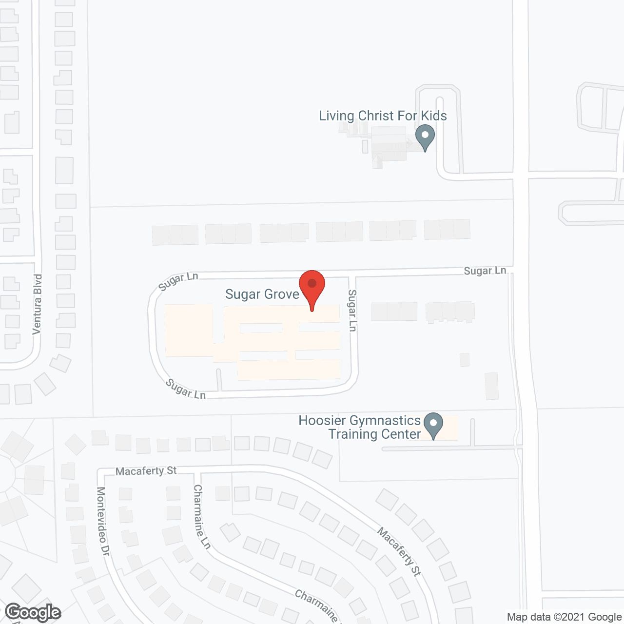 Map of the neighborhood around Sugar Grove