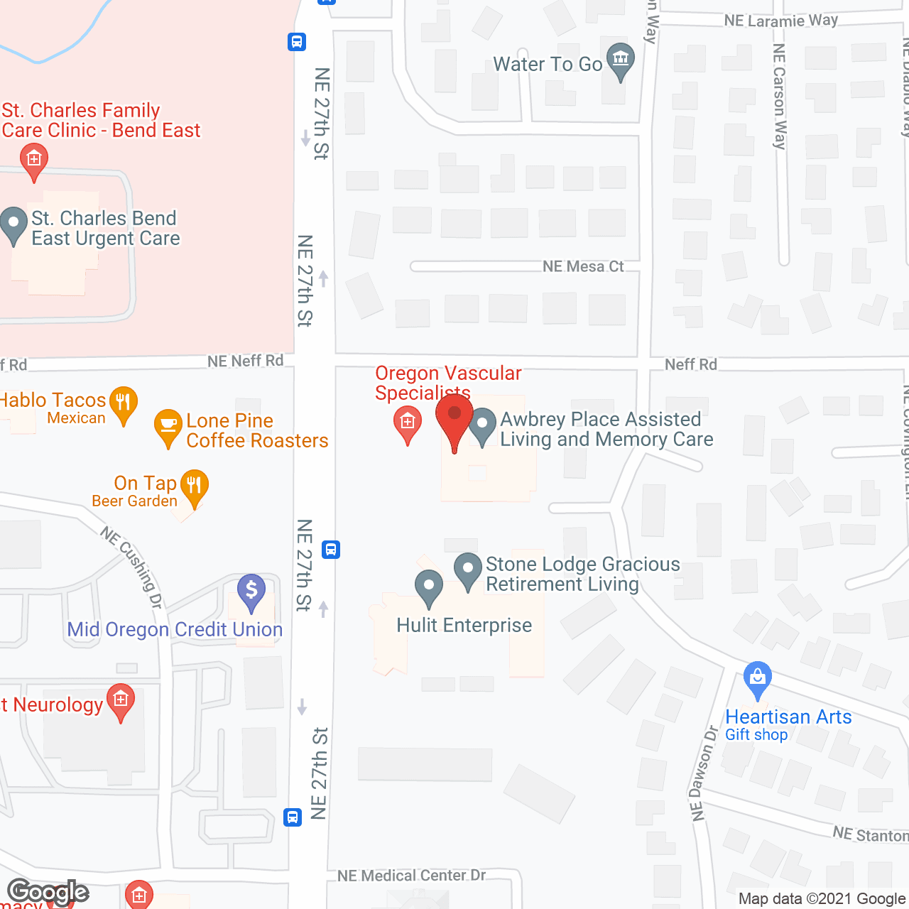 Map of the neighborhood around Awbrey Place