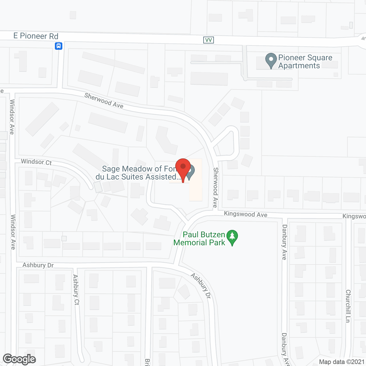 Map of the neighborhood around Sage Meadow Fond du Lac Suites