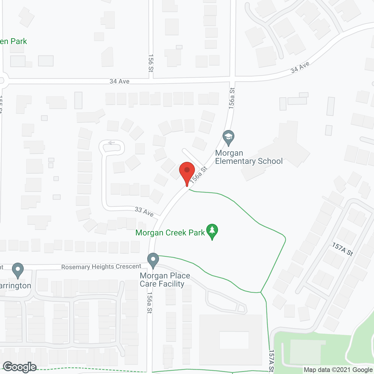 Map of the neighborhood around Morgan Place