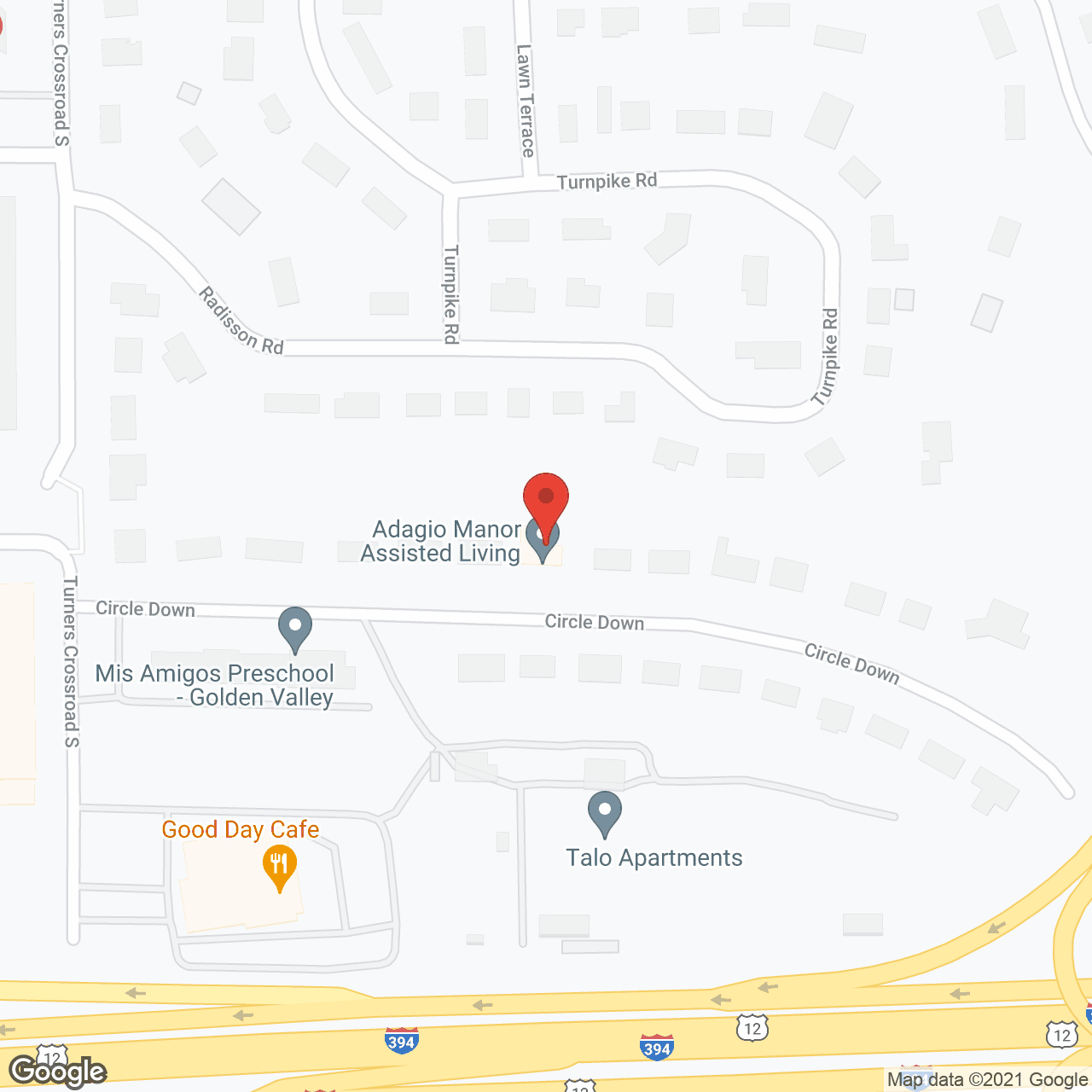 Map of the neighborhood around Adagio Manor Residential Assisted Living
