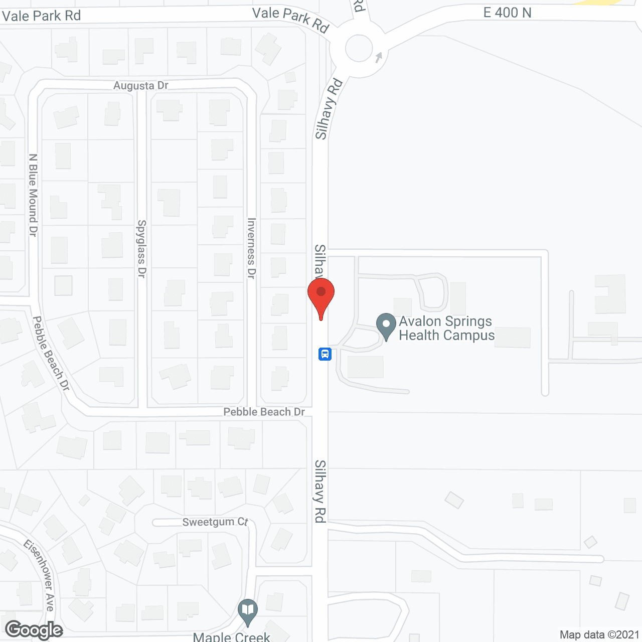 Map of the neighborhood around Avalon Springs Health Campus