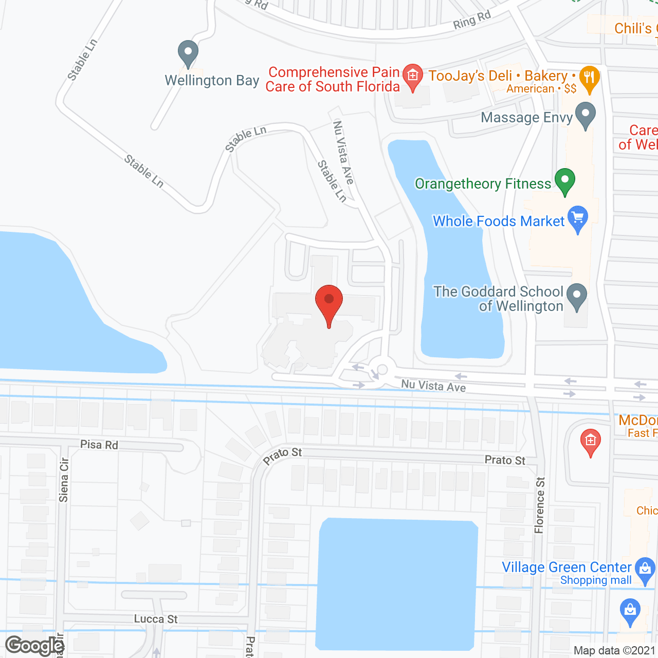 Map of the neighborhood around Luxe Senior Living at Wellington