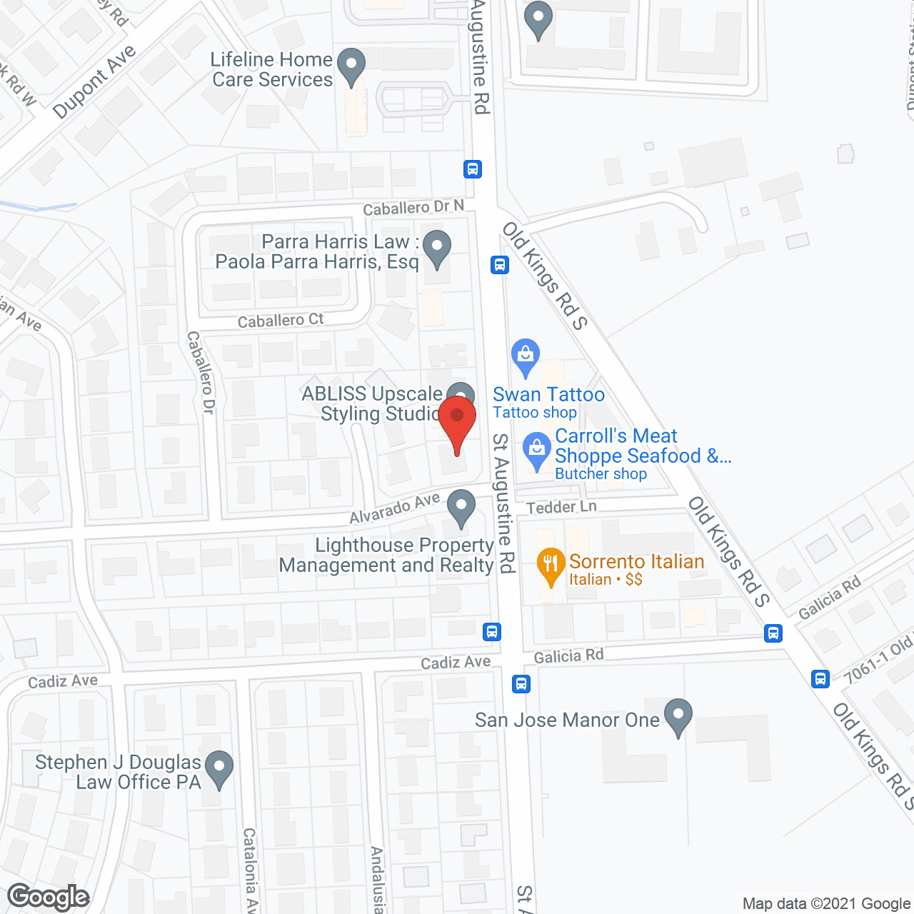 Map of the neighborhood around Mi Casa Adult Living Facility