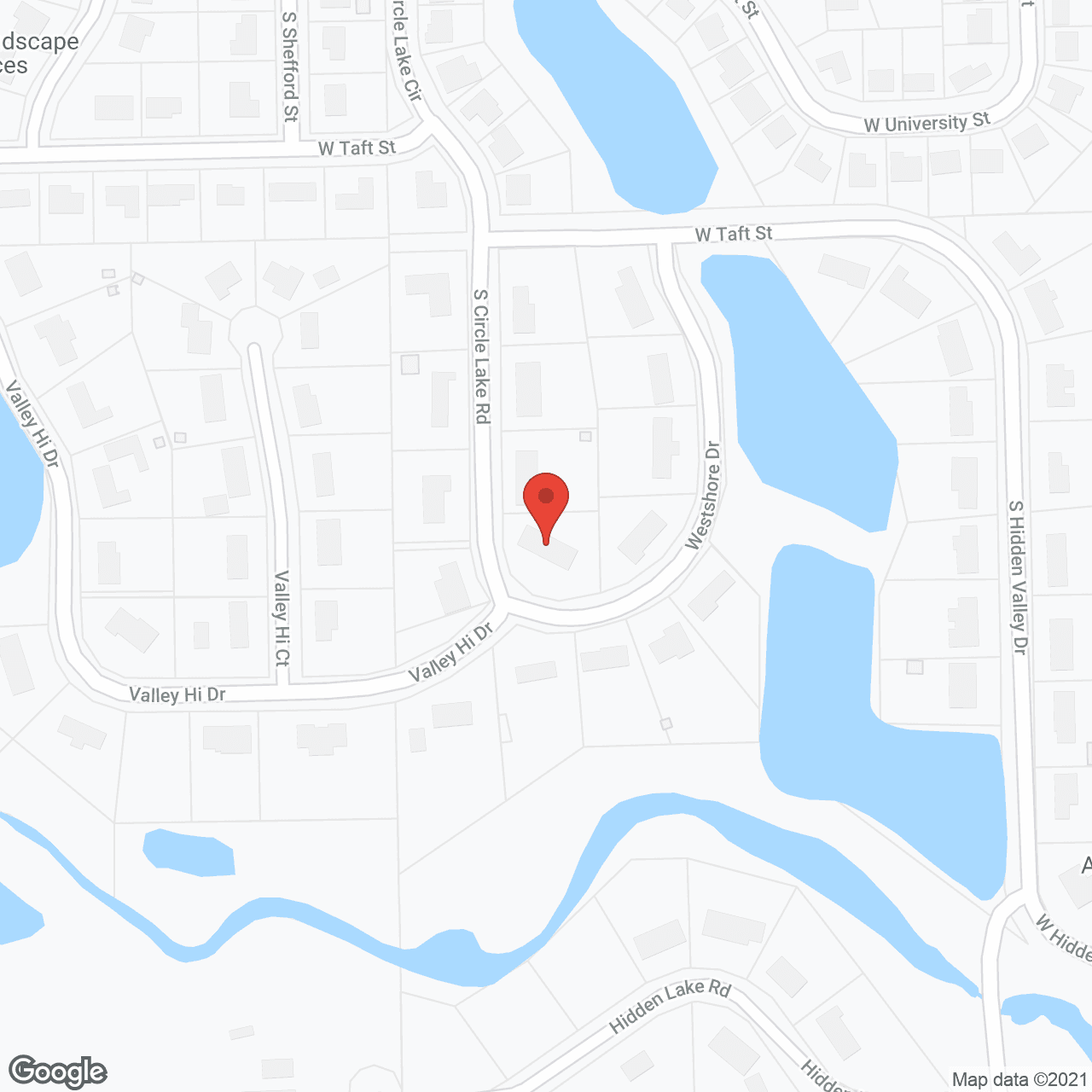 Map of the neighborhood around Reflection Living Of Hidden Lakes LLC
