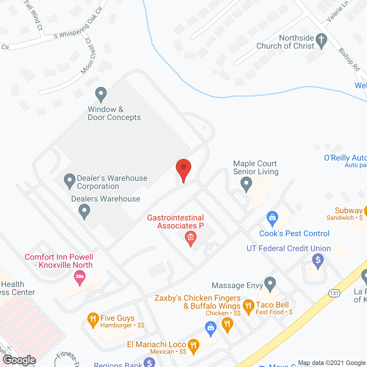 Map of the neighborhood around Emory Ridge