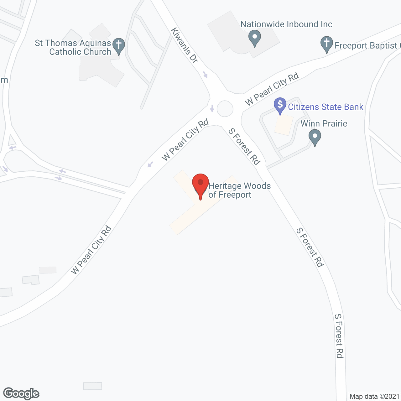 Map of the neighborhood around Heritage Woods of Freeport