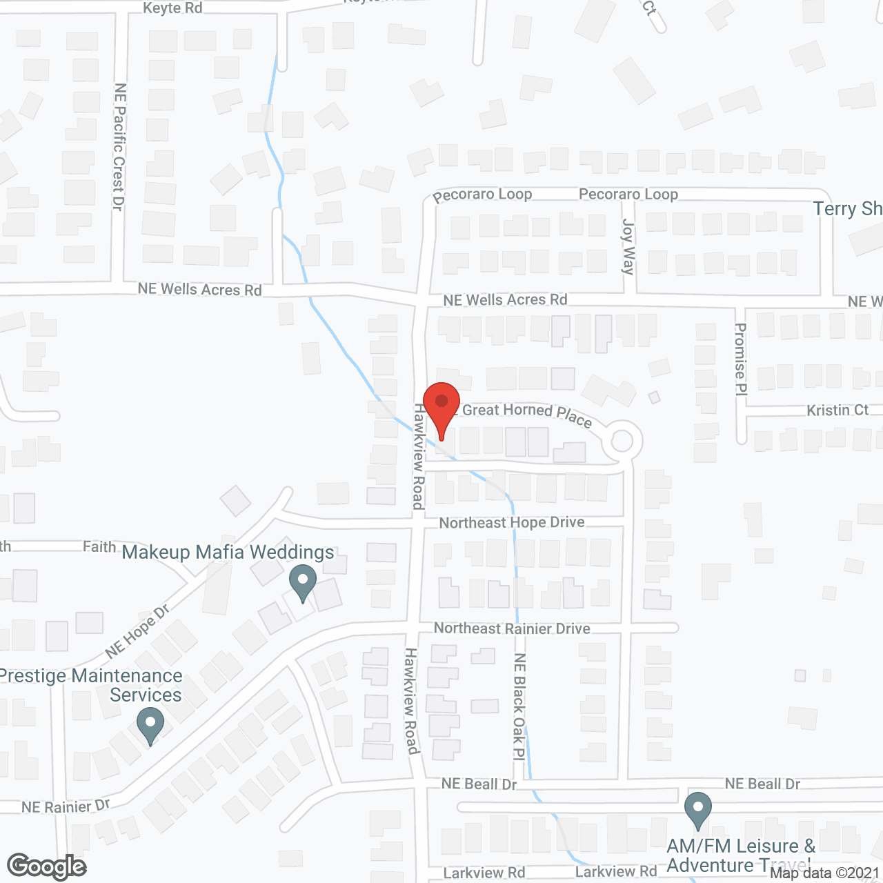 Map of the neighborhood around Moonstone Inn