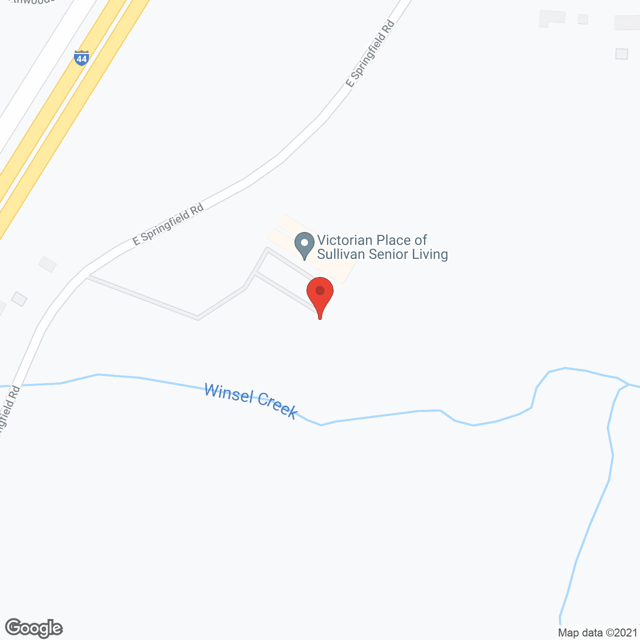 Map of the neighborhood around Victorian Place of Sullivan