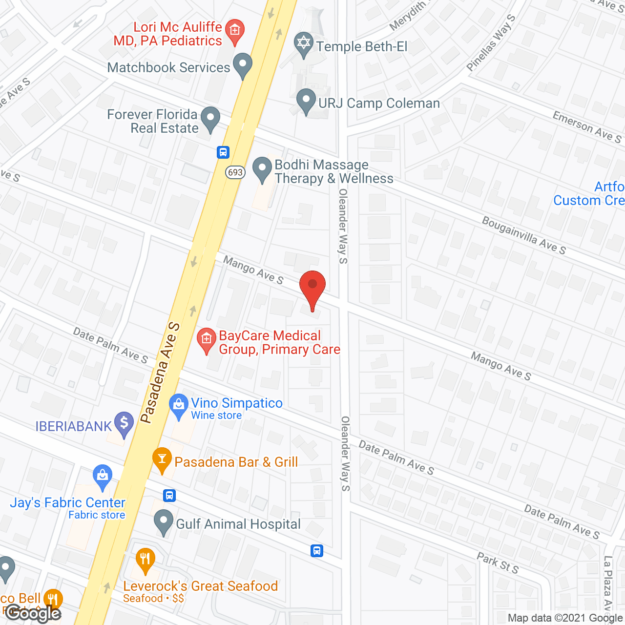 Map of the neighborhood around A Casa Mango