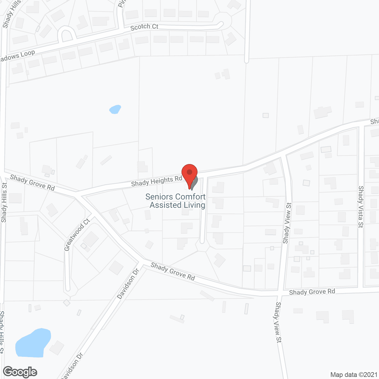Map of the neighborhood around Seniors Comfort Assisted Living