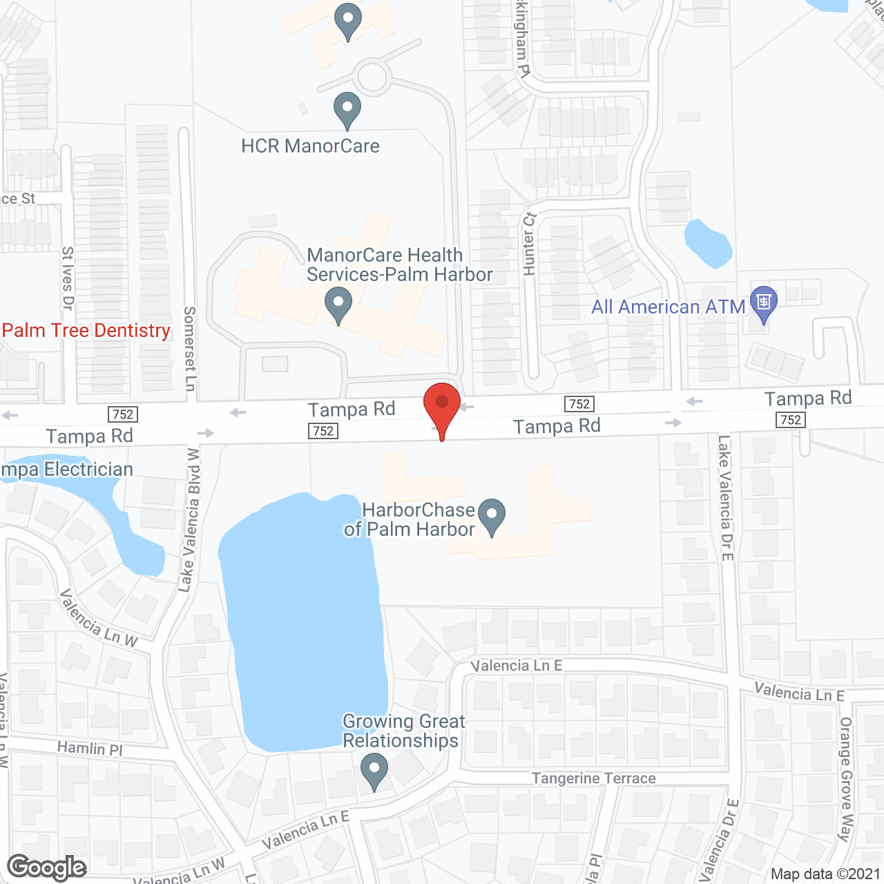 Map of the neighborhood around The Gables of Palm Harbor