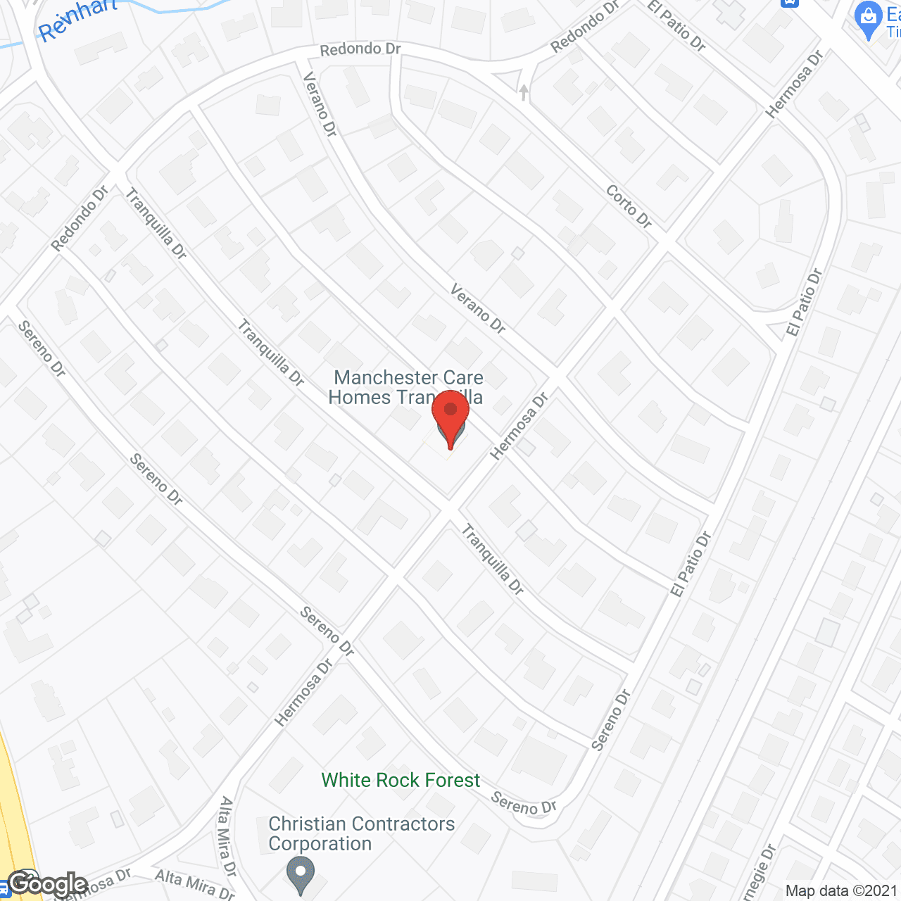 Map of the neighborhood around Manchester Place Care Home Tranquilla