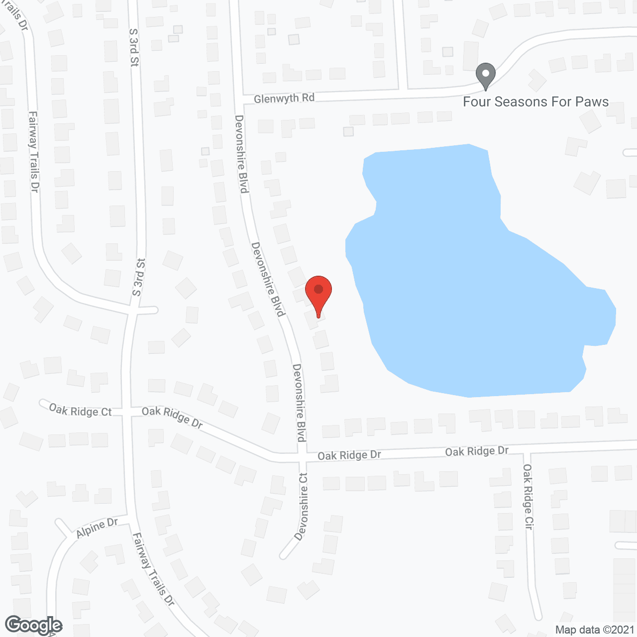 Map of the neighborhood around Devonshire Manor Inc